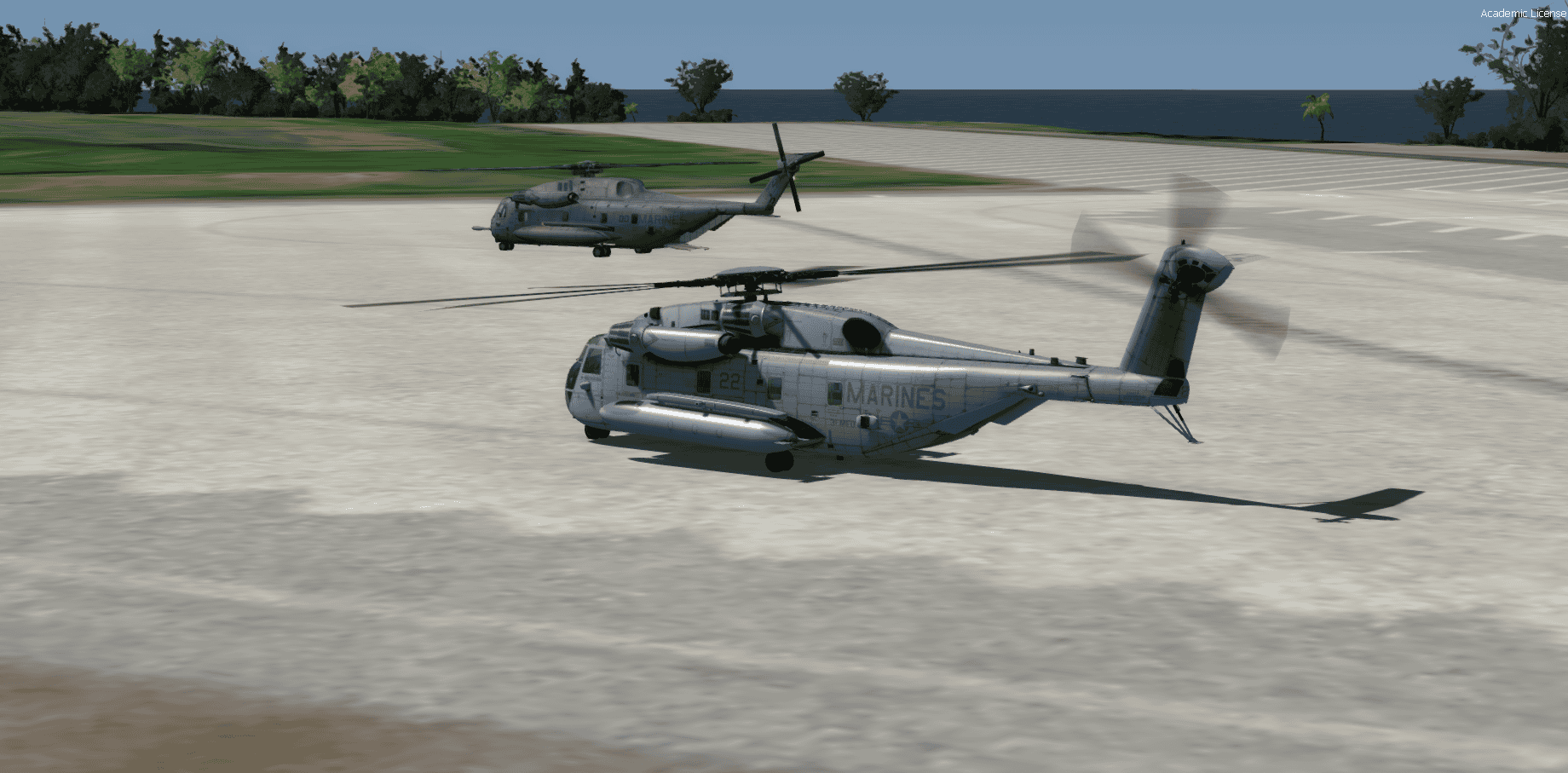 Bringing a CH-53E model to Life in Blender